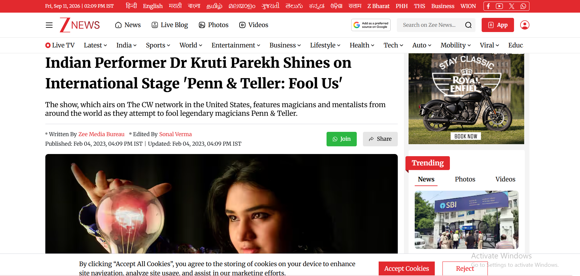 Dr. Kruti Parekh Shines on International Stage Penn & Teller