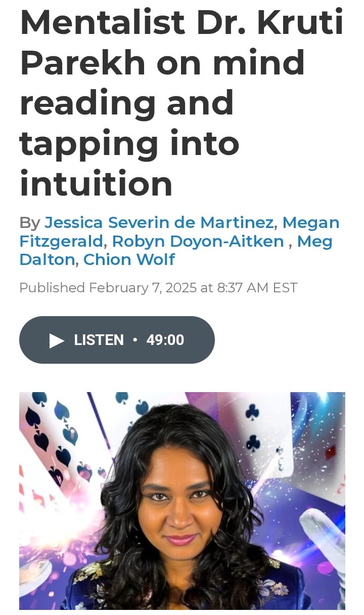 PBS - Mentalist Dr. Kruti Parekh on Mind Reading and Intuition