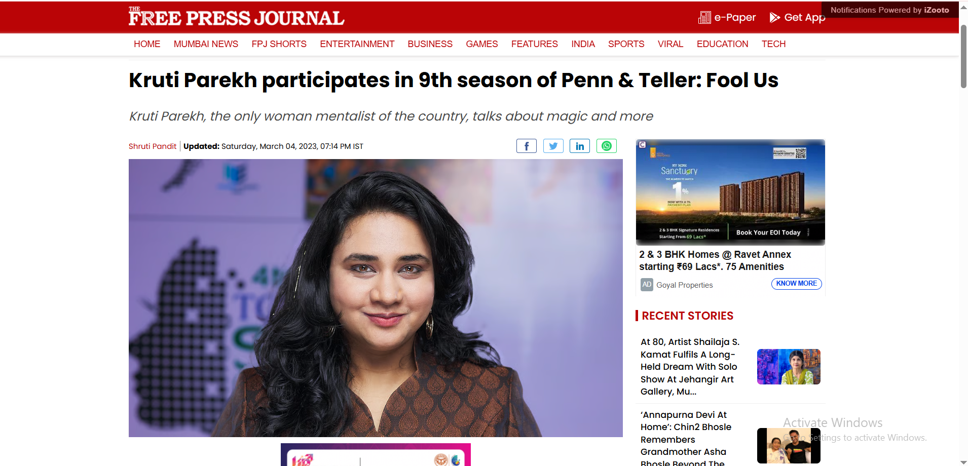 Kruti Parekh Participates in 9th Season of Penn & Teller: Fool Us